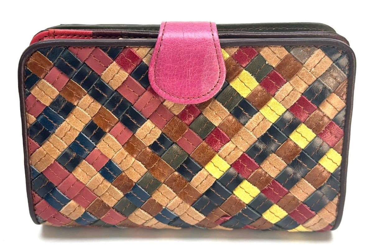 Genuine leather wallet for woman ARALIA, MULTICOLOUR, ARIANNA DINI, MADE IN ITALY