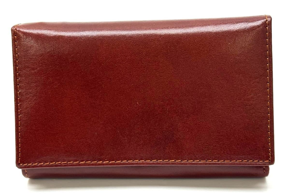 Portafoglio in vera pelle da donna ARTEMISIA, colore MARRONE, SANTINI, Made in Italy