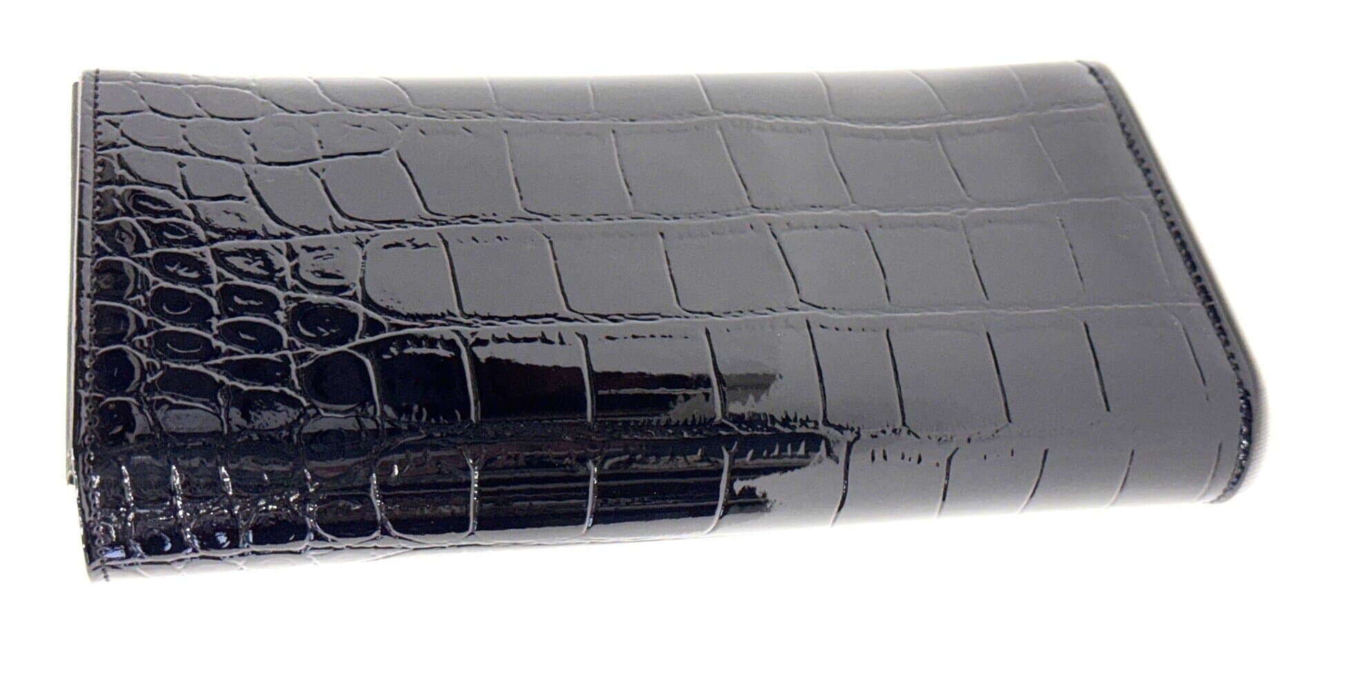 Portafoglio in vera pelle da donna ERICA, colore NERO, CONTI, Made in Italy