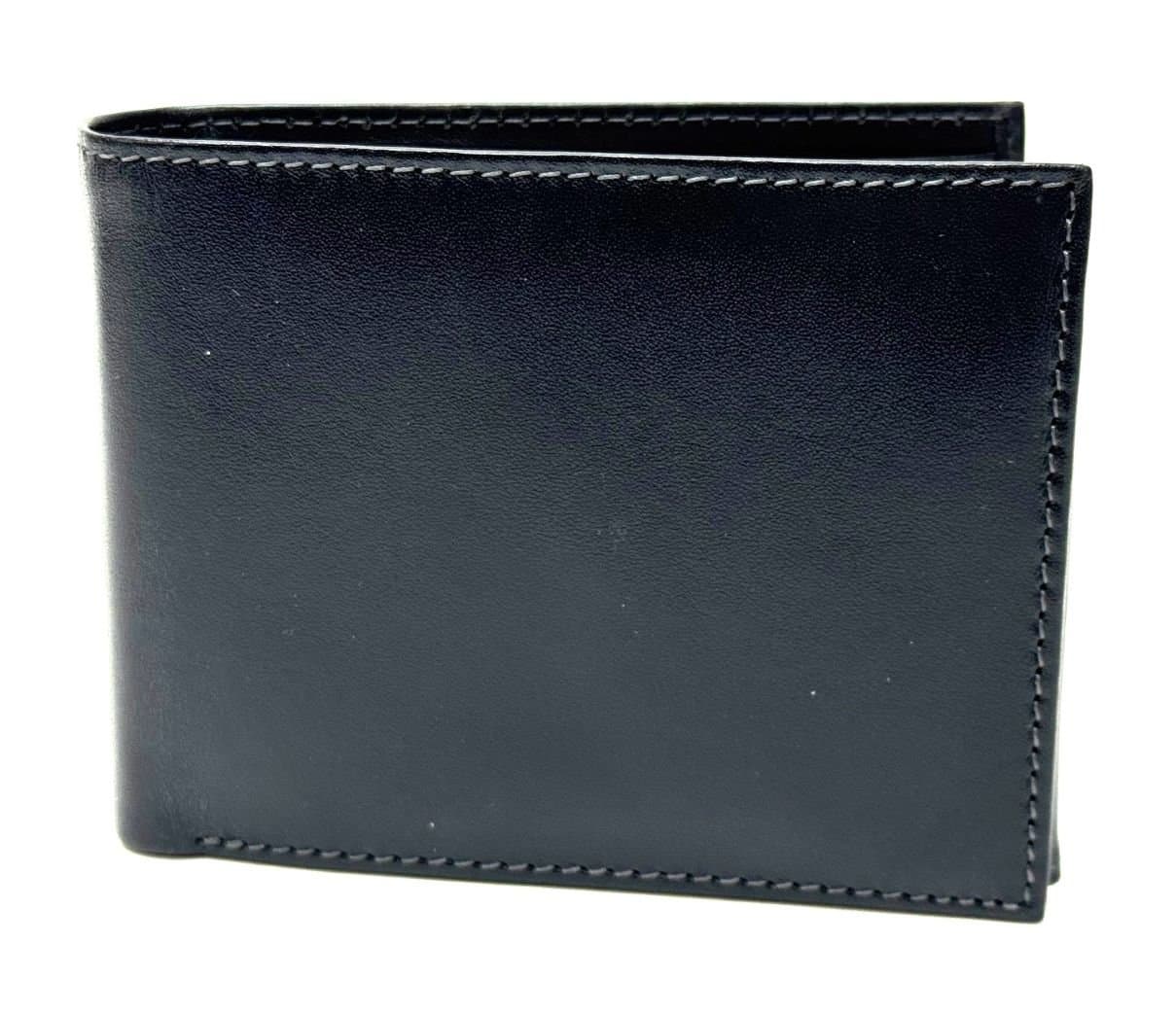 Portafoglio uomo in vera pelle tradizionale EMPORIO VALENTINI mod. IRLANDA colore NERO Made in Italy
