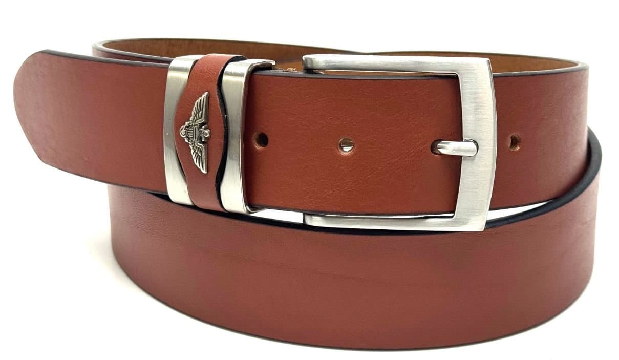 Cintura uomo in vera pelle GP & MAX mod. PORTLAND colore MIELE Made in Italy