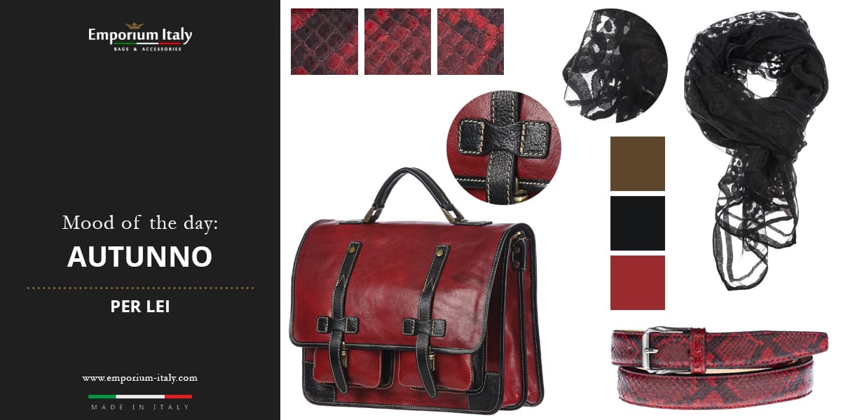 Moodboard: Autunno 2021 Lei - Borsa ufficio, foulard e cintura