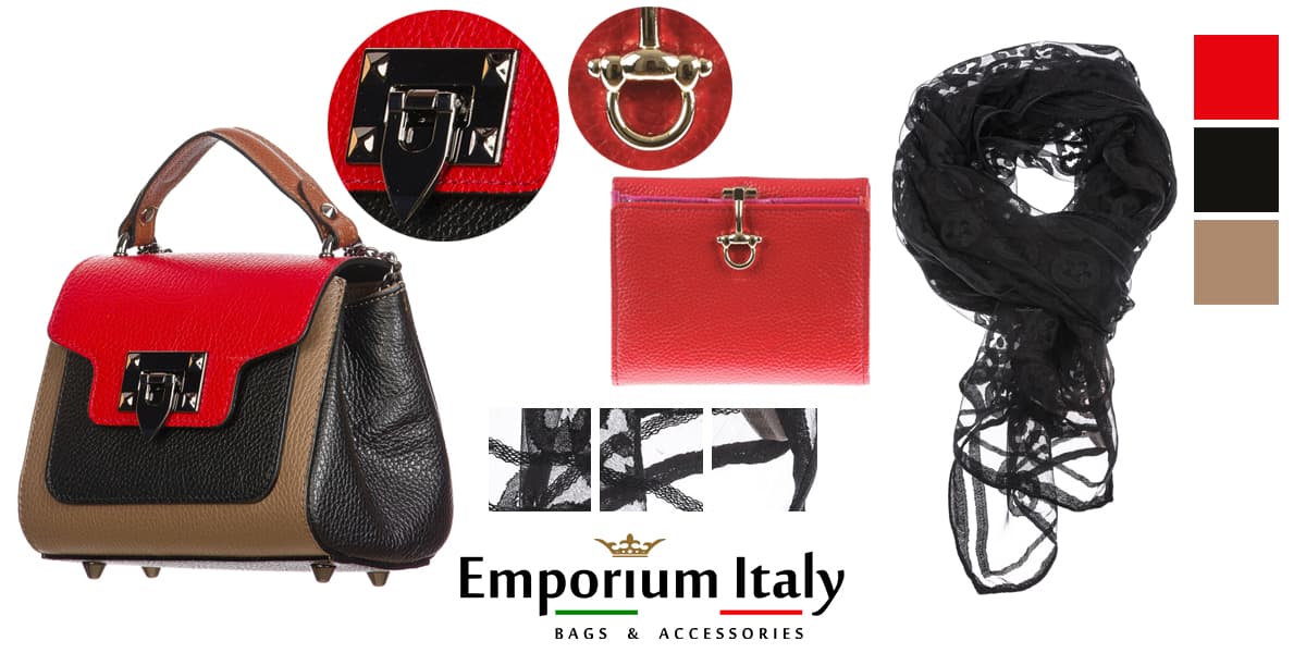 Moodboard: In una bella serata di luglio - Borsa, portafoglio in pelle e foulard
