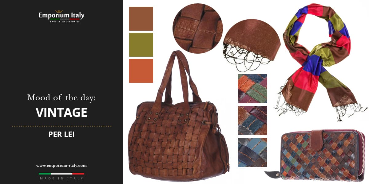 Moodboard: vintage for her - bag, wallet and scarf
