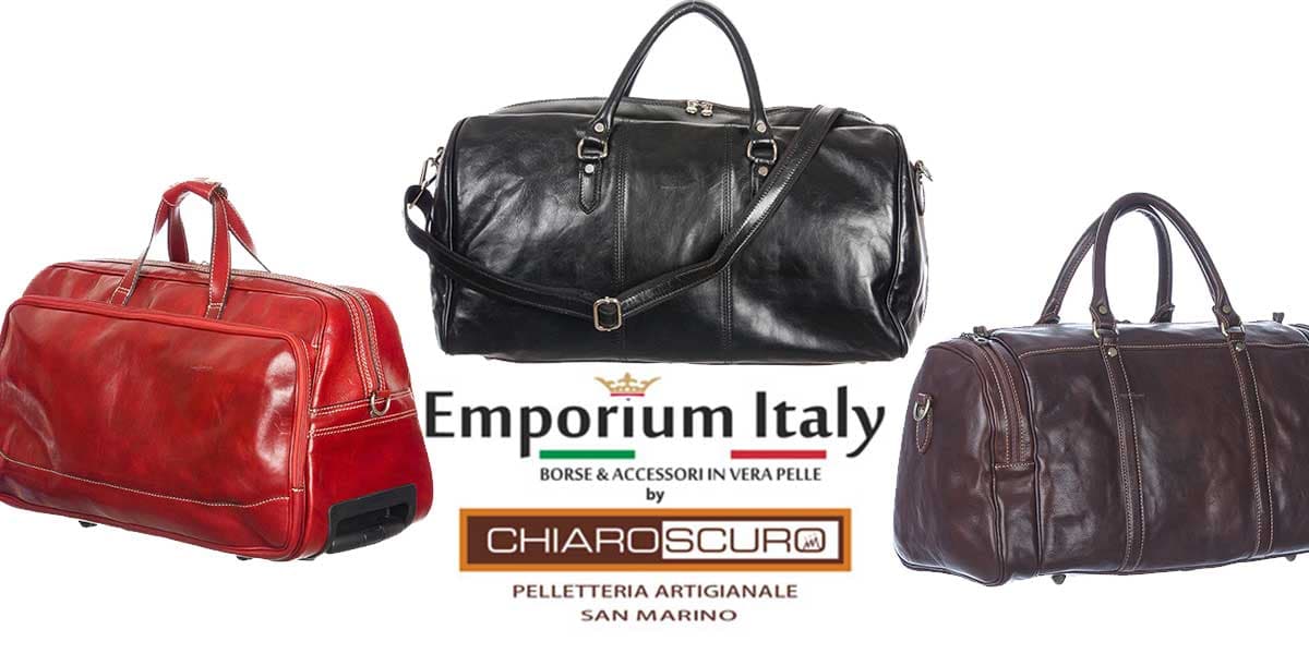 Borsoni in pelle estate 2025 made in Italy