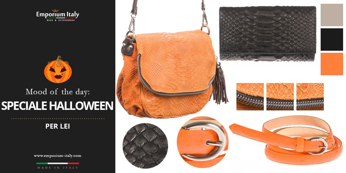 Moodboard: speciale Halloween per lei - borsa, portafoglio e cintura