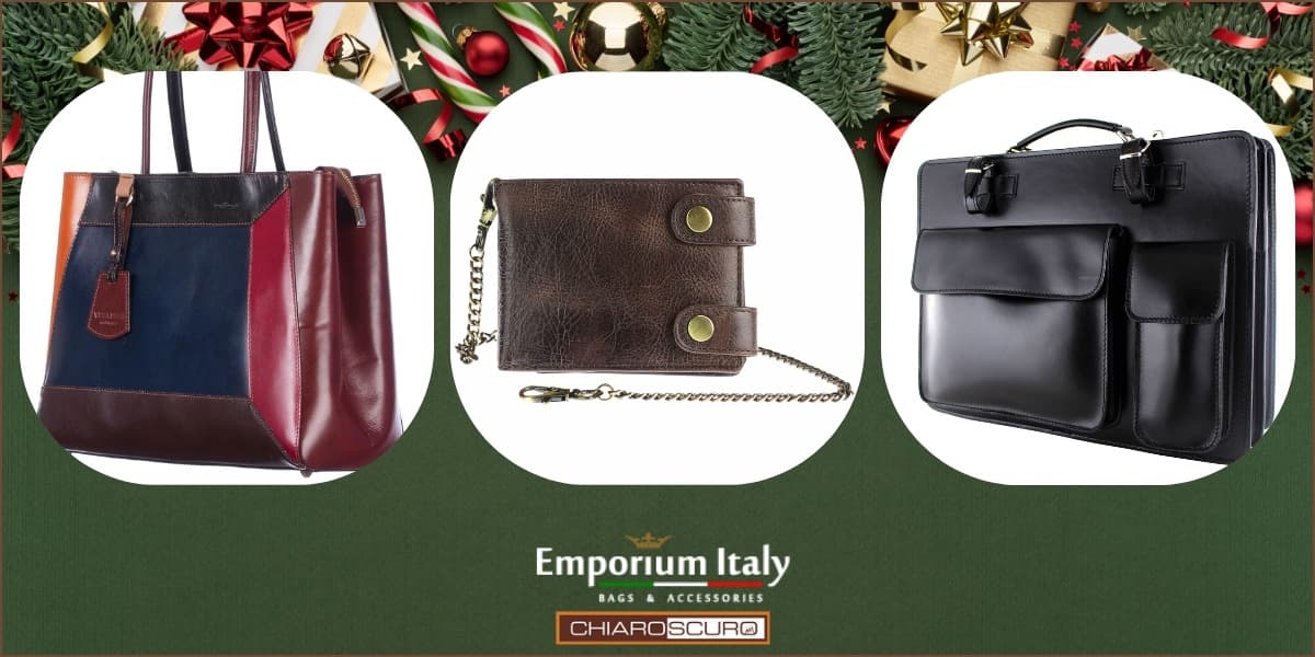 Idee regalo di Natale 2024: borse e accessori in vera pelle su Emporium Italy